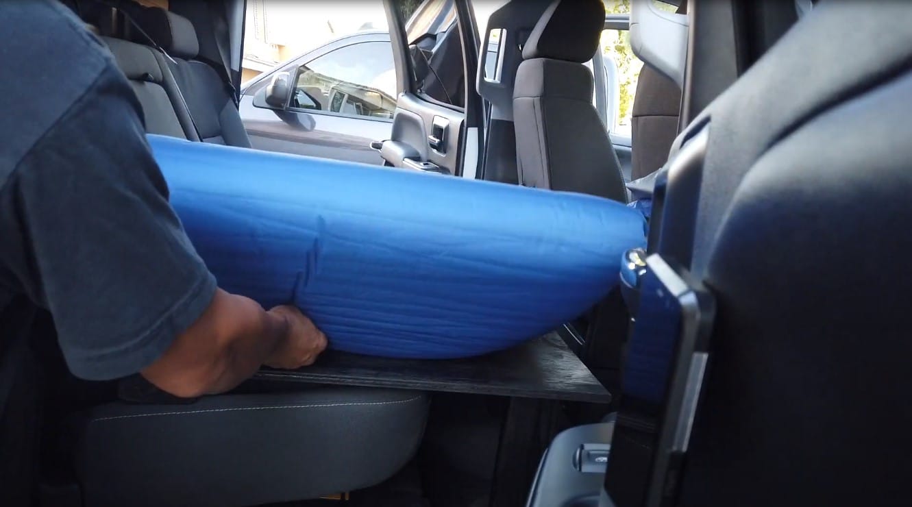 crew cab truck back seat bed
