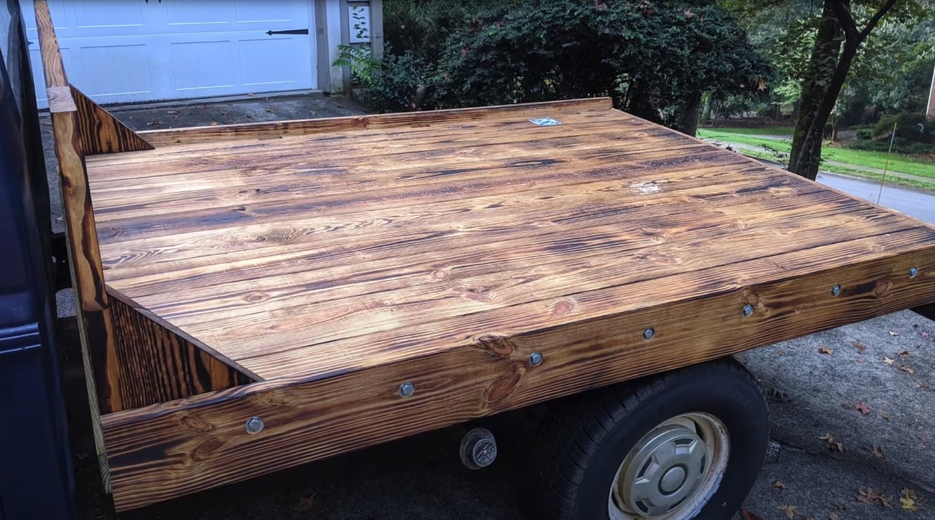 how to make a wood truck bed floor