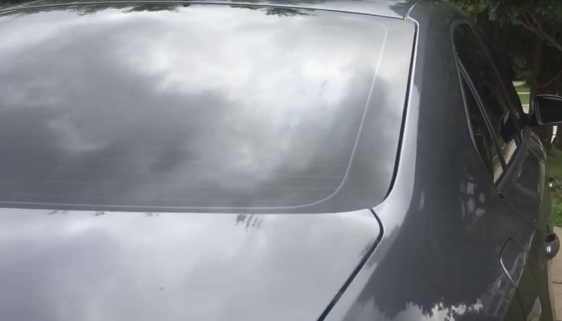 Transparent car window showing high clarity