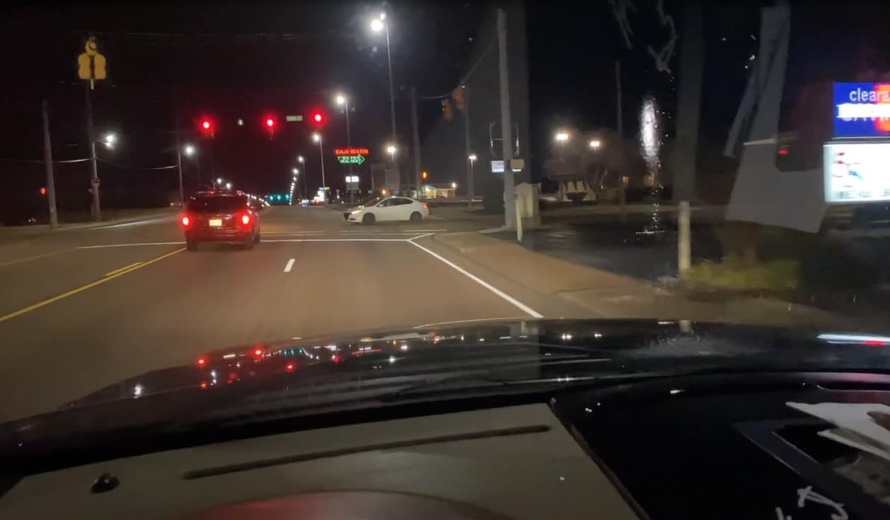 35 tint on windshield at night